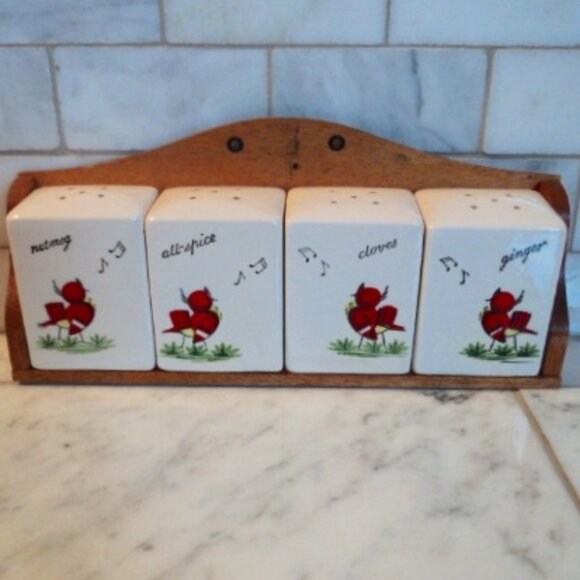 vintage spice rack singing birds - Picture 1 of 9